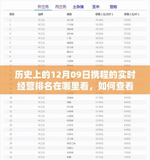 如何查看历史上的携程实时经营排名，详细步骤指南（附历史排名查询入口）