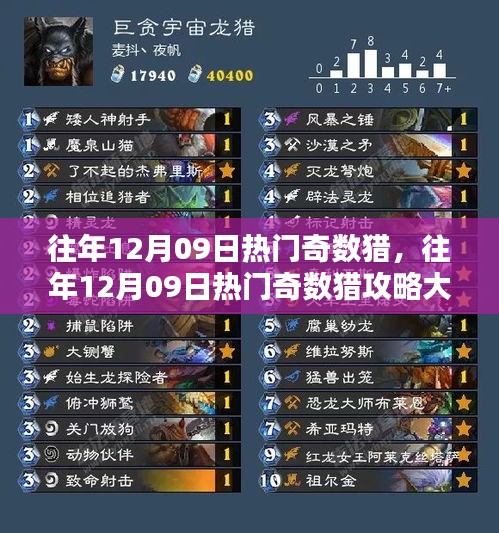 往年12月09日热门奇数猎攻略指南，一步步成为猎奇高手