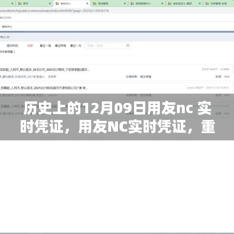 用友NC实时凭证重塑财务管理，科技引领未来，历史视角下的12月09日回顾与展望