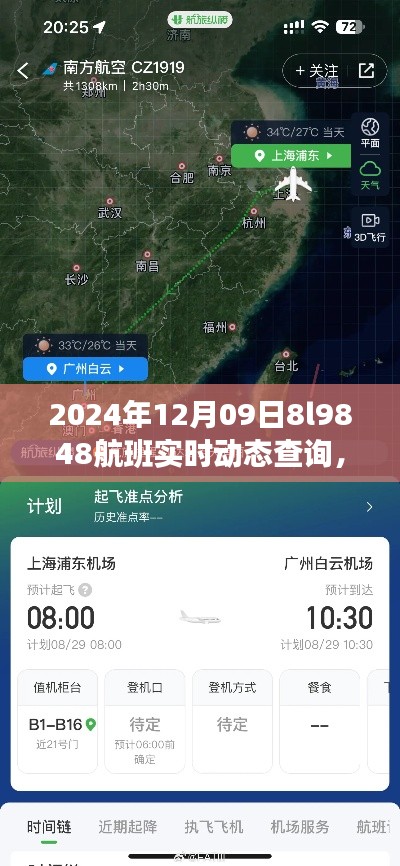 掌握航班动态，2024年航班实时动态查询指南，查询航班8L9848全过程解析