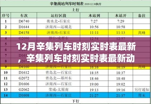 辛集列车时刻实时表更新，运输效率探讨与最新动态分析