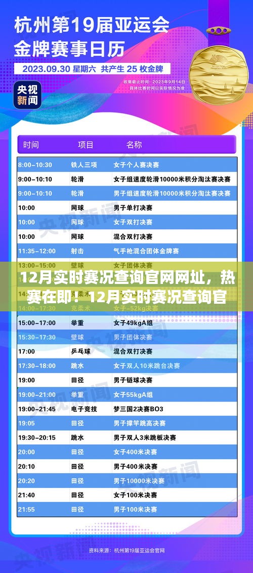 揭秘，轻松掌握最新赛事动态，12月实时赛况查询官网网址大公开！