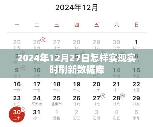 2024年数据库实时刷新指南，步骤与实现方法