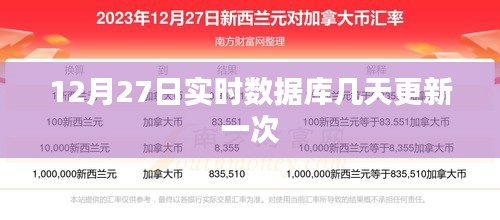 12月27日实时数据库更新频率及周期解析