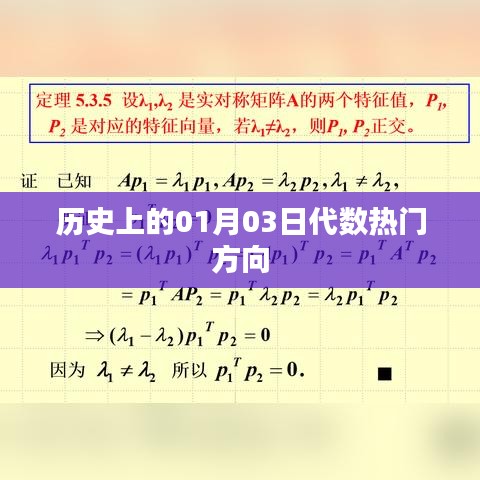 历史上的代数热门方向，聚焦一月三日