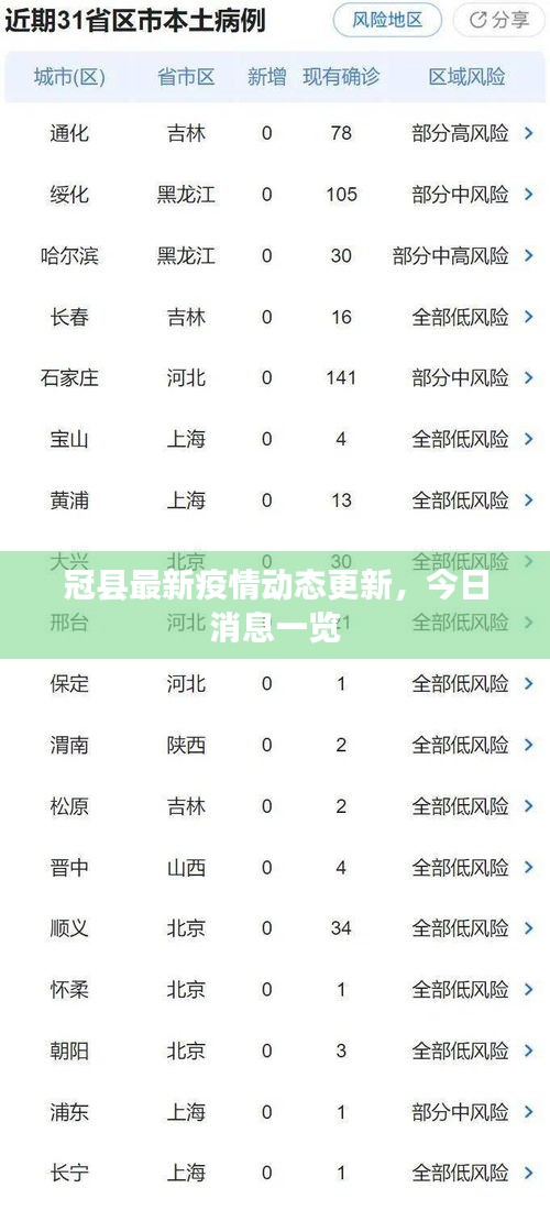 冠县最新疫情动态更新，今日消息一览