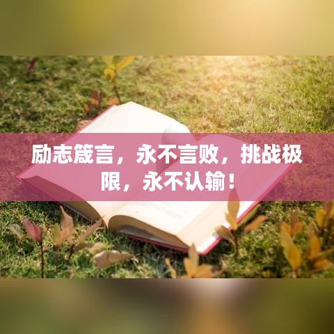 励志箴言，永不言败，挑战极限，永不认输！