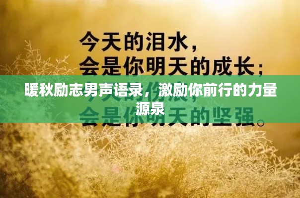 暖秋励志男声语录，激励你前行的力量源泉