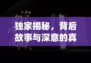 独家揭秘，背后故事与深意的真相