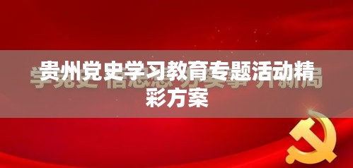 贵州党史学习教育专题活动精彩方案